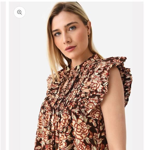 Sea New York Brown and Black Ruffled Tiered Mini Dress - Picture 5 of 13